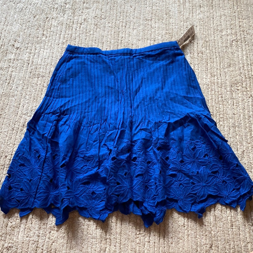 NWT, J. Crew royal blue mini skirt